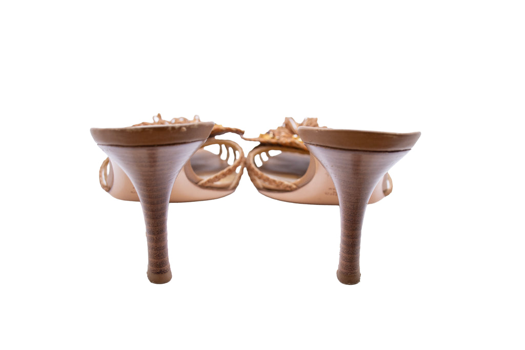 Valentino Garavani Embellished Leather Kitten Heels