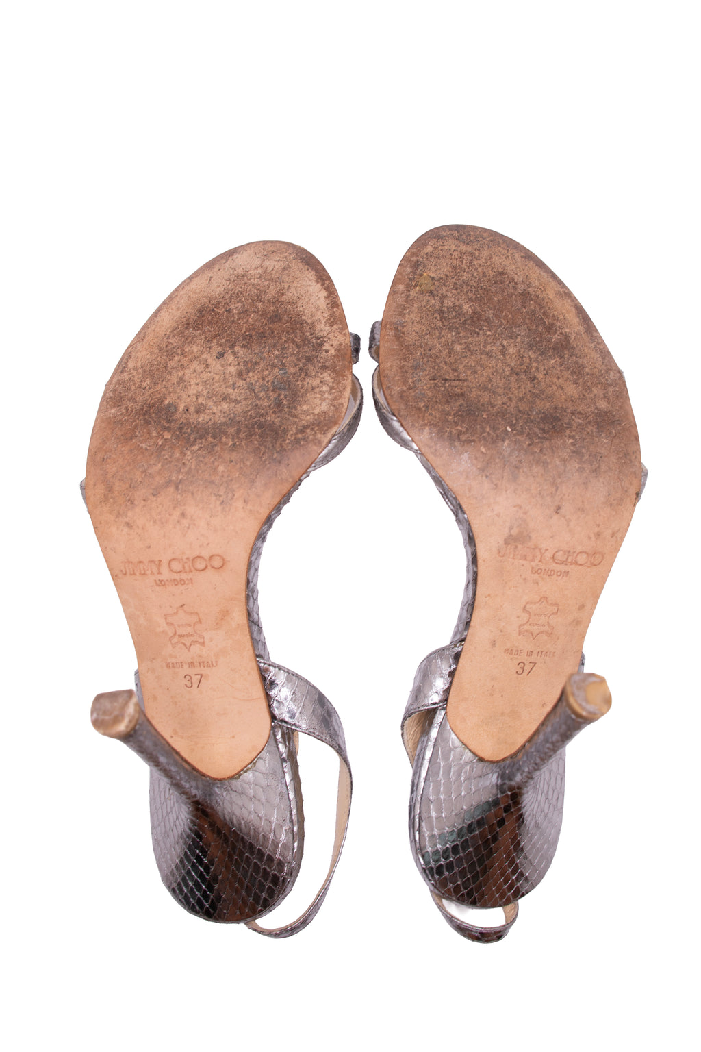 Jimmy Choo Strappy Silver Snake