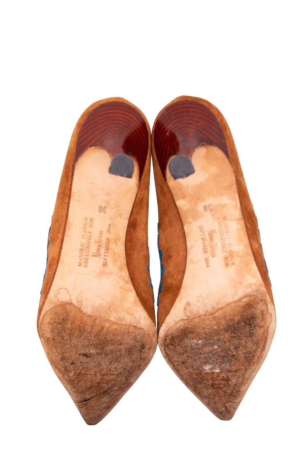 Manolo Blahnik Suede & Leather Pumps