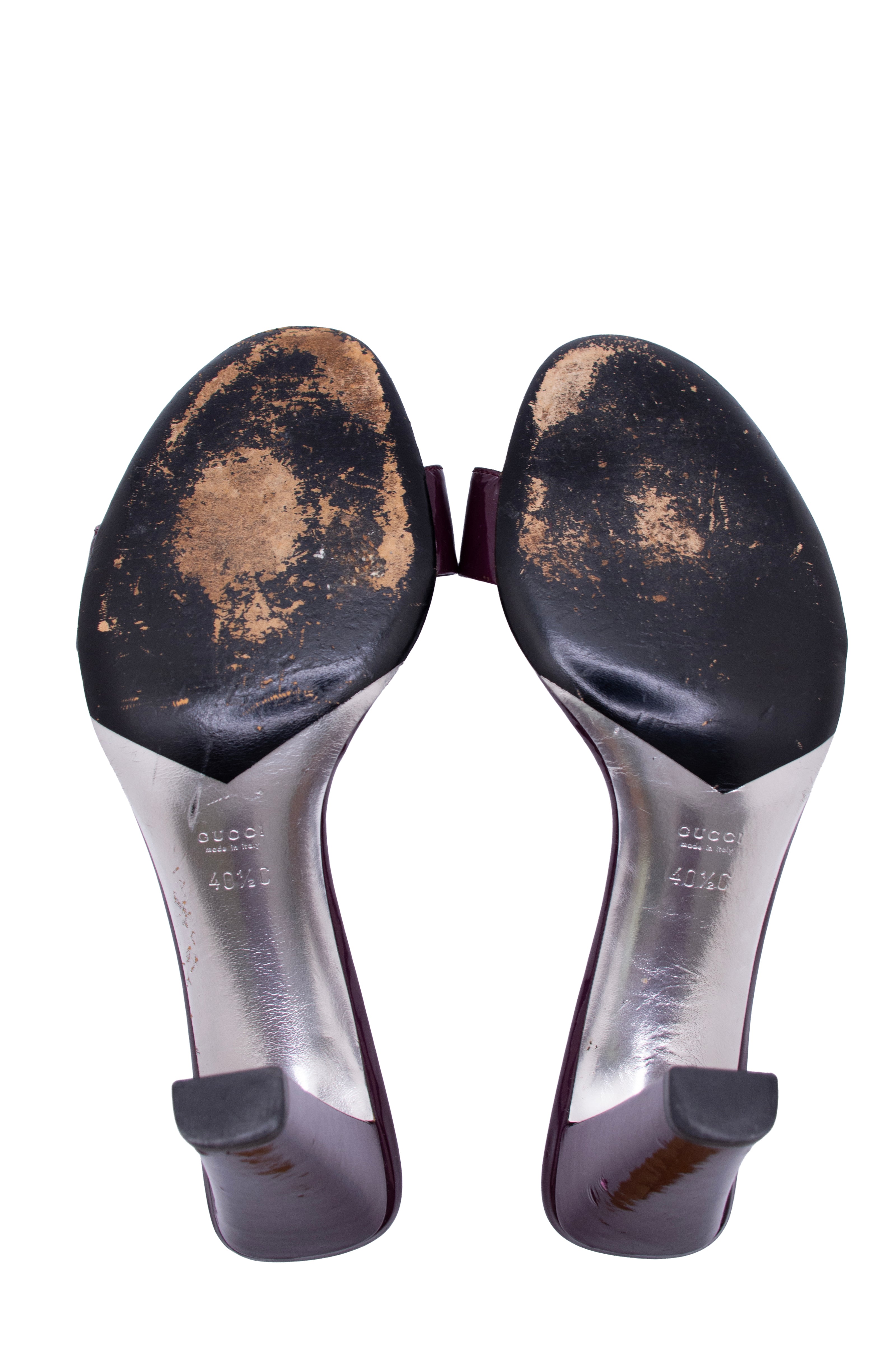 Gucci Dark Plum Horsebit Mules