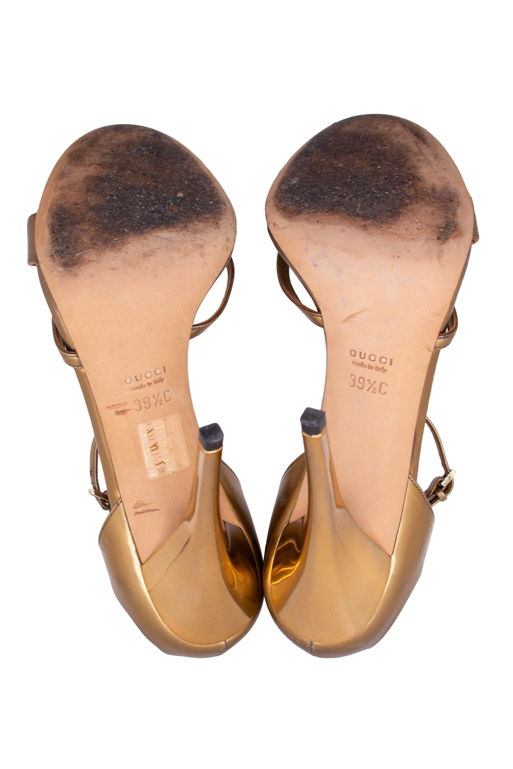 Gucci by Tom Ford Metallic Gold Sandals