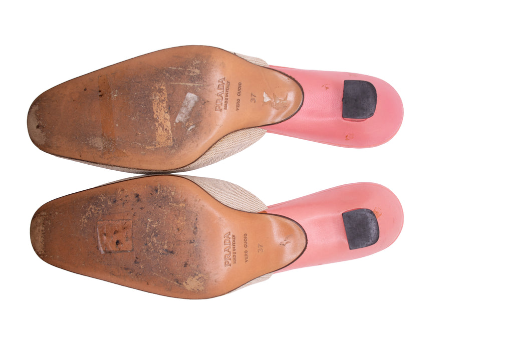 Prada Canvas Mules S/S 1998